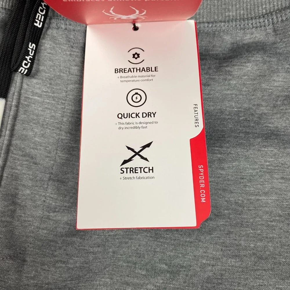 NEW Spyder ProWeb Gym Sweat Shorts Mens Large Gray Running Training - Picture 7 of 14